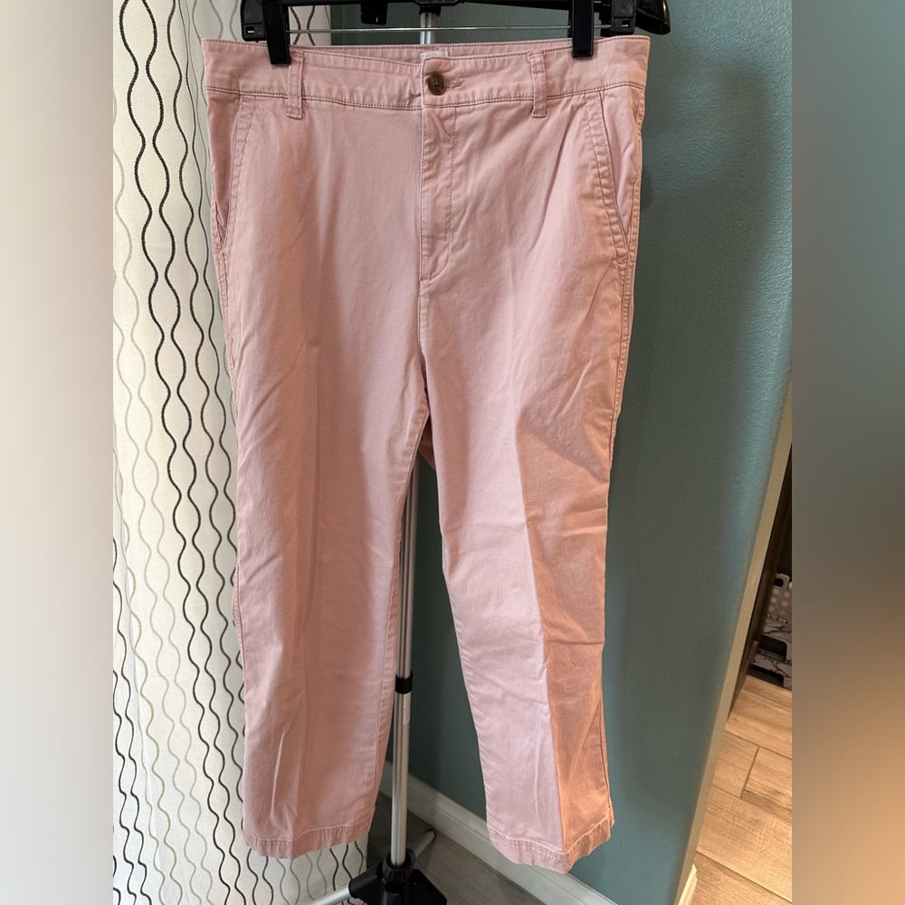 Gap Size 12 Girlfriend Khaki Pink Ankle Pants